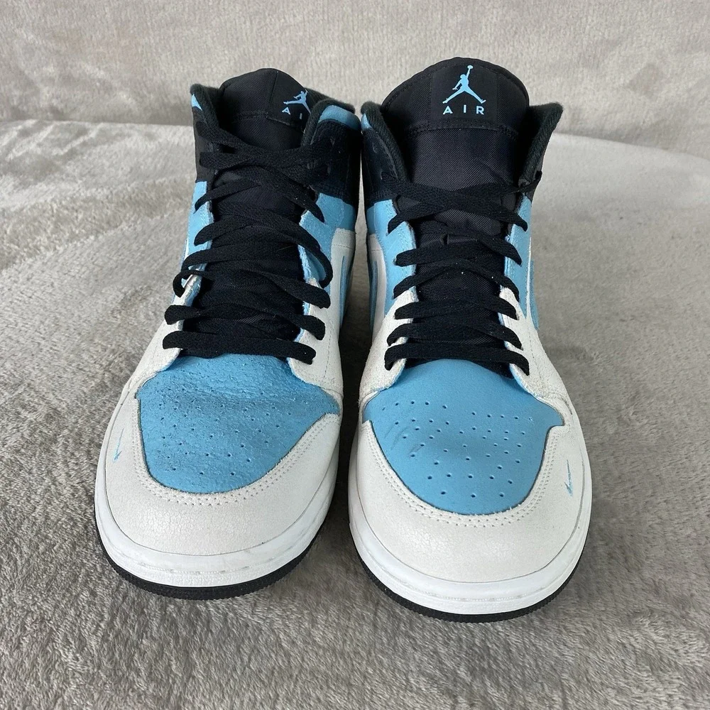 Jordan 1 Mid SE Shoes Mens Sneaker Size 12 Blue Chill Leather Basketball New